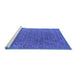 Sideview of Machine Washable Oriental Blue Industrial Rug, wshurb2659blu