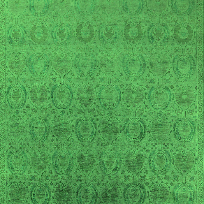 Machine Washable Oriental Green Industrial Area Rugs, wshurb2660grn