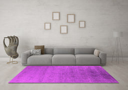 Machine Washable Oriental Pink Industrial Rug in a Living Room, wshurb2660pnk