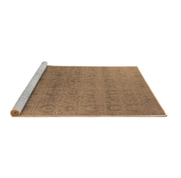 Sideview of Machine Washable Oriental Brown Industrial Rug, wshurb2660brn