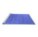 Sideview of Machine Washable Oriental Blue Industrial Rug, wshurb2660blu