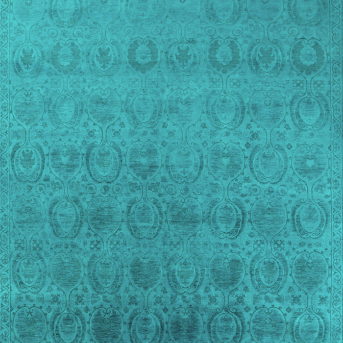Machine Washable Oriental Turquoise Industrial Area Rugs, wshurb2660turq