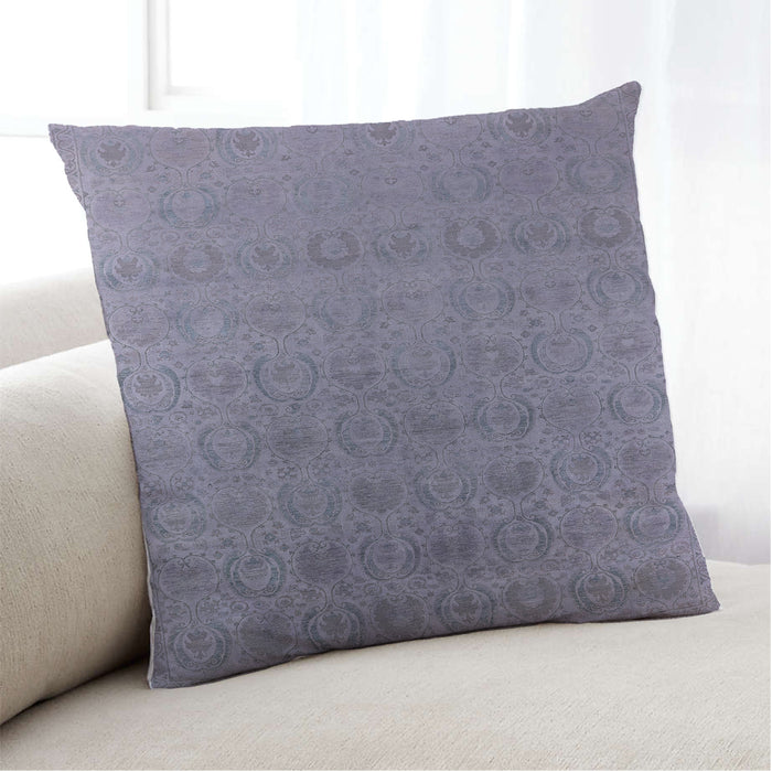 Lifestyle Image of Mid-Century Modern Urban Square Lavender Purple Throw Pillow, 18 inch by 18 inch, pwurb2660