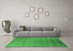 Machine Washable Oriental Green Industrial Area Rugs in a Living Room,, wshurb2660grn