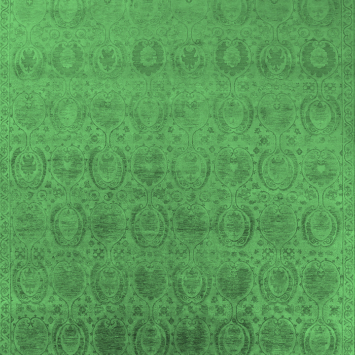 Machine Washable Oriental Emerald Green Industrial Area Rugs, wshurb2660emgrn