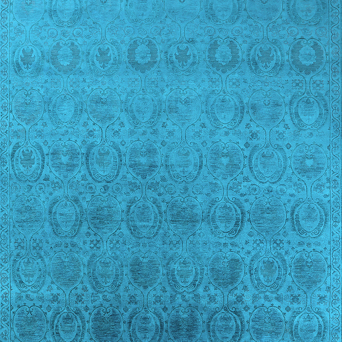 Machine Washable Oriental Light Blue Industrial Rug, wshurb2660lblu