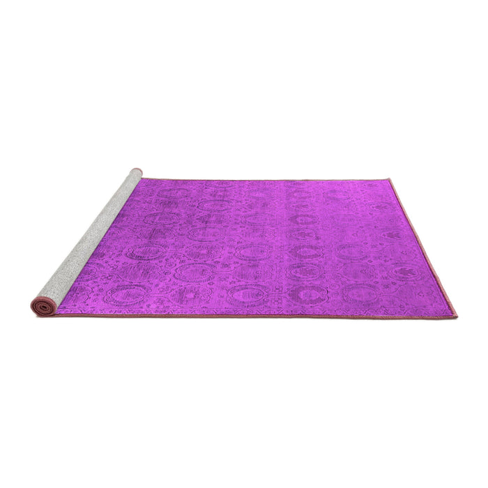 Sideview of Machine Washable Oriental Pink Industrial Rug, wshurb2660pnk