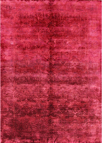 Machine Washable Industrial Modern Red Rug, wshurb2661