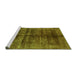 Sideview of Machine Washable Oriental Green Industrial Area Rugs, wshurb2661grn