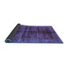 Sideview of Oriental Blue Industrial Rug, urb2661blu