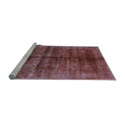 Sideview of Machine Washable Oriental Light Blue Industrial Rug, wshurb2661lblu