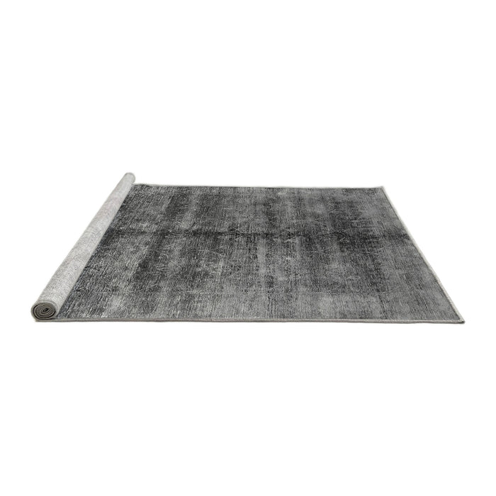 Sideview of Machine Washable Oriental Gray Industrial Rug, wshurb2661gry