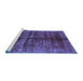 Sideview of Machine Washable Oriental Blue Industrial Rug, wshurb2661blu