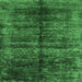 Square Oriental Emerald Green Industrial Rug, urb2661emgrn