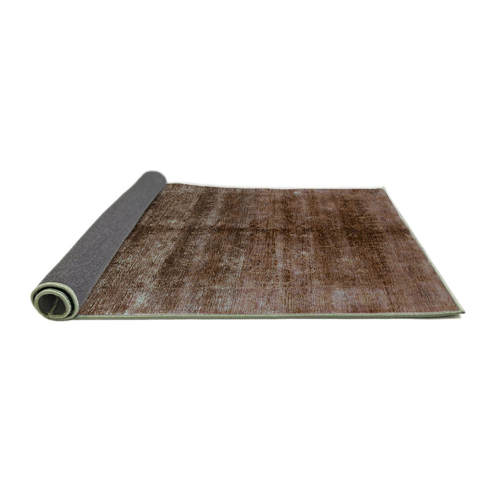Sideview of Oriental Turquoise Industrial Rug, urb2661turq
