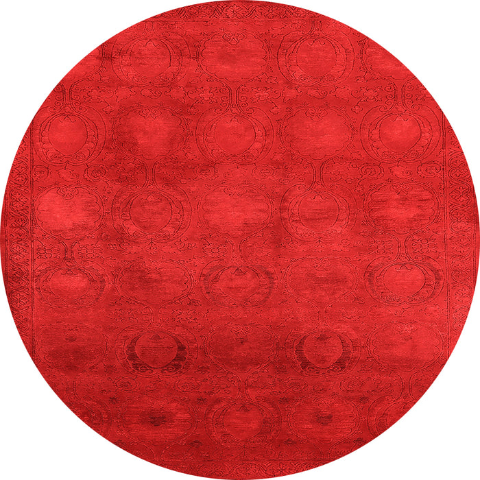 Round Oriental Orange Industrial Rug, urb2662org