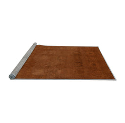Sideview of Machine Washable Oriental Light Blue Industrial Rug, wshurb2662lblu