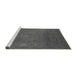 Sideview of Machine Washable Oriental Gray Industrial Rug, wshurb2662gry