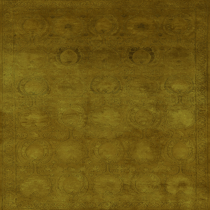 Square Oriental Green Industrial Rug, urb2662grn