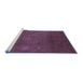 Sideview of Machine Washable Oriental Blue Industrial Rug, wshurb2662blu