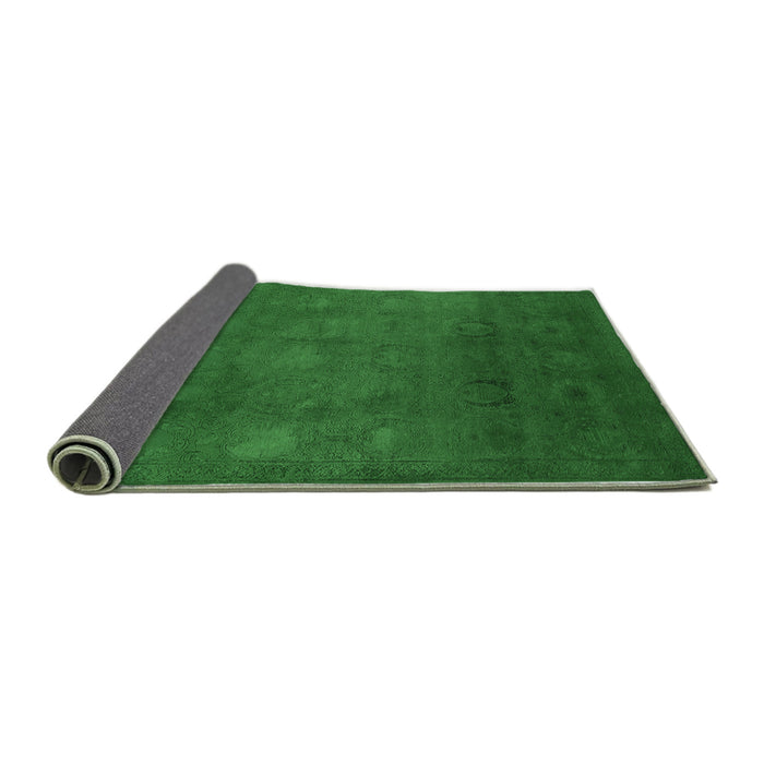 Sideview of Oriental Emerald Green Industrial Rug, urb2662emgrn