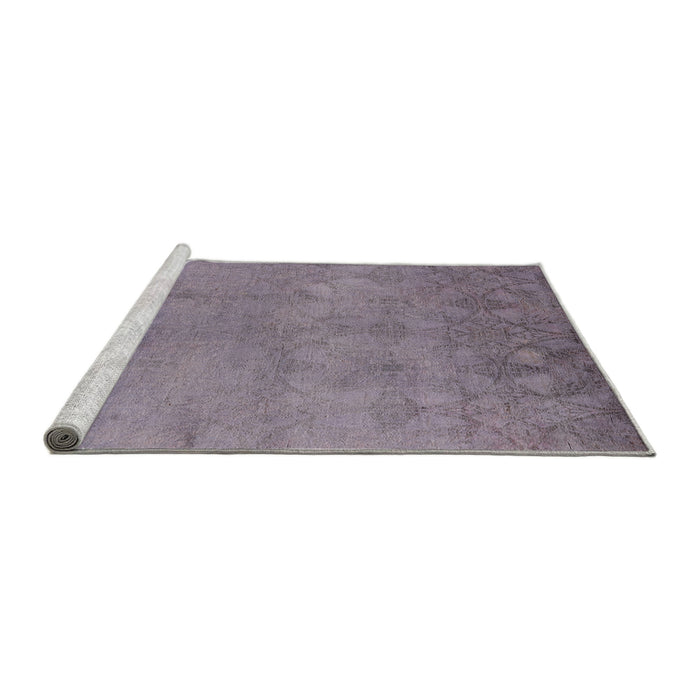 Sideview of Machine Washable Industrial Modern French Lilac Purple Rug, wshurb2663