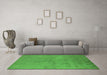 Machine Washable Oriental Green Industrial Area Rugs in a Living Room,, wshurb2663grn