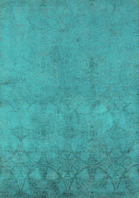 Oriental Turquoise Industrial Rug, urb2663turq