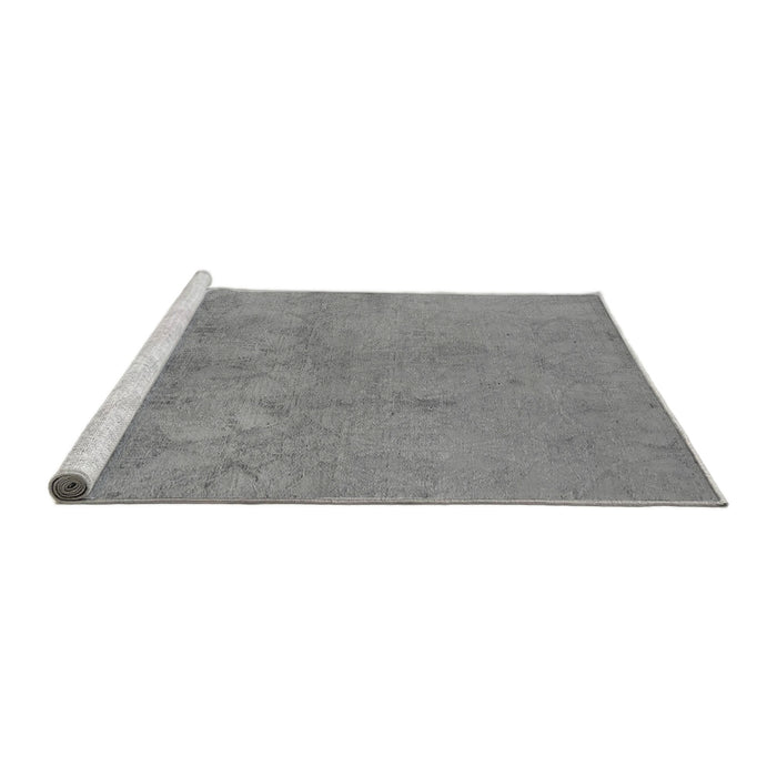 Sideview of Machine Washable Oriental Gray Industrial Rug, wshurb2663gry