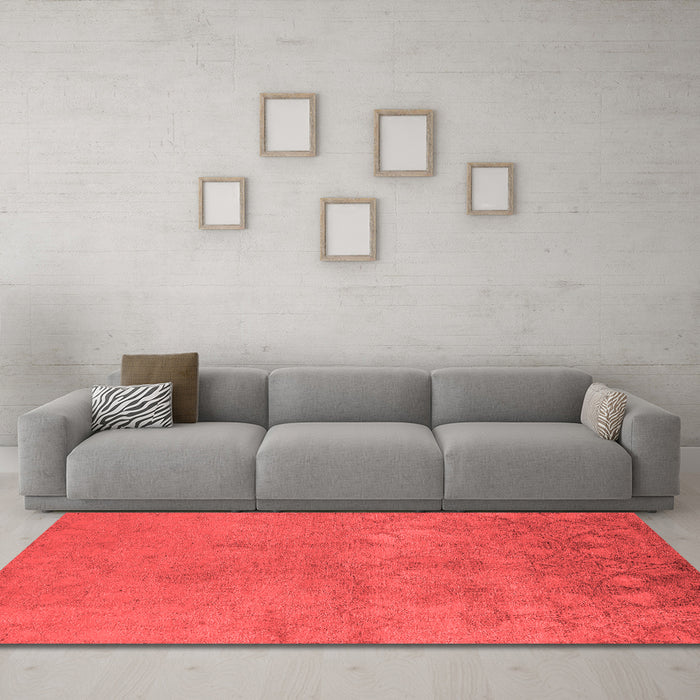 Industrial Red Washable Rugs