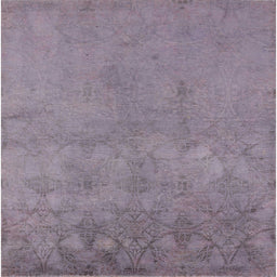 Square Mid-Century Modern French Lilac Purple Oriental Rug, urb2663