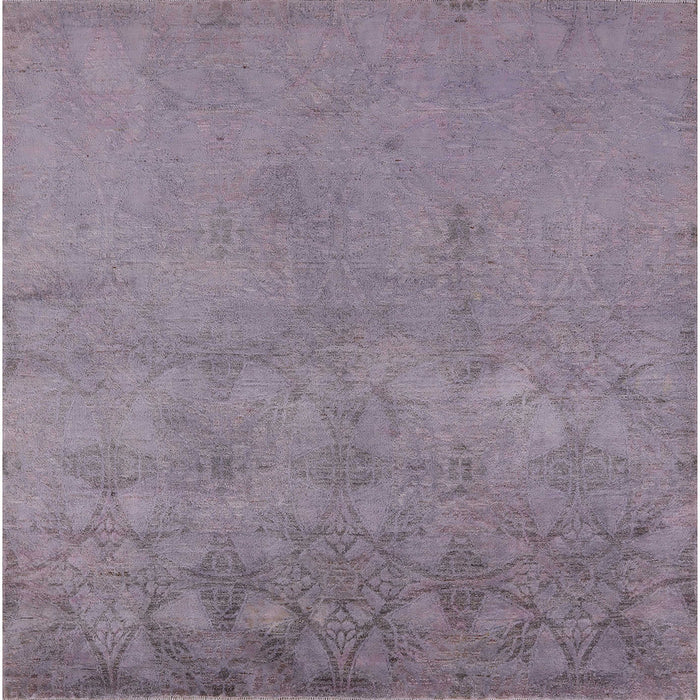 Square Mid-Century Modern French Lilac Purple Oriental Rug, urb2663