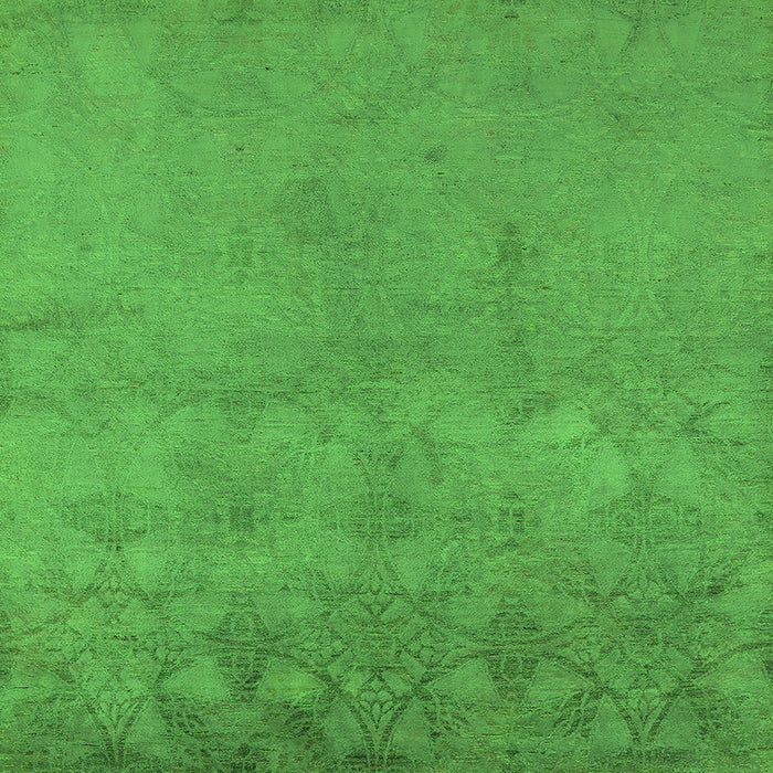 Square Oriental Green Industrial Rug, urb2663grn
