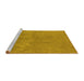 Sideview of Machine Washable Oriental Yellow Industrial Rug, wshurb2663yw