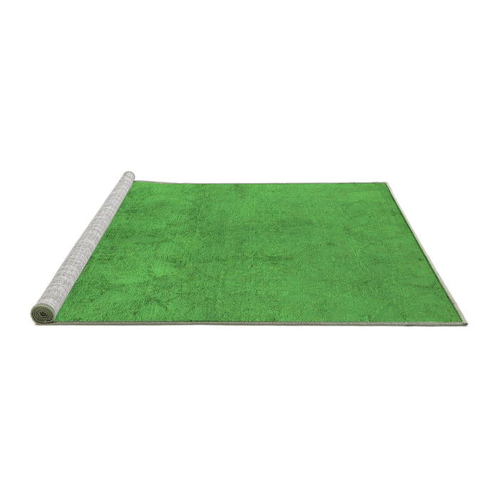Sideview of Machine Washable Oriental Green Industrial Area Rugs, wshurb2663grn