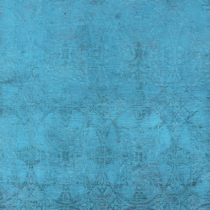 Machine Washable Oriental Light Blue Industrial Rug, wshurb2663lblu