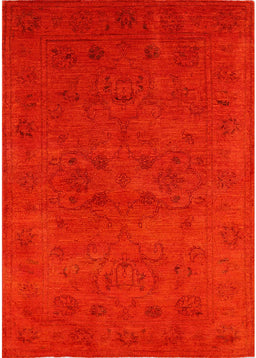 Machine Washable Industrial Modern Orange Rug, wshurb2664