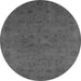 Round Oriental Gray Industrial Rug, urb2664gry