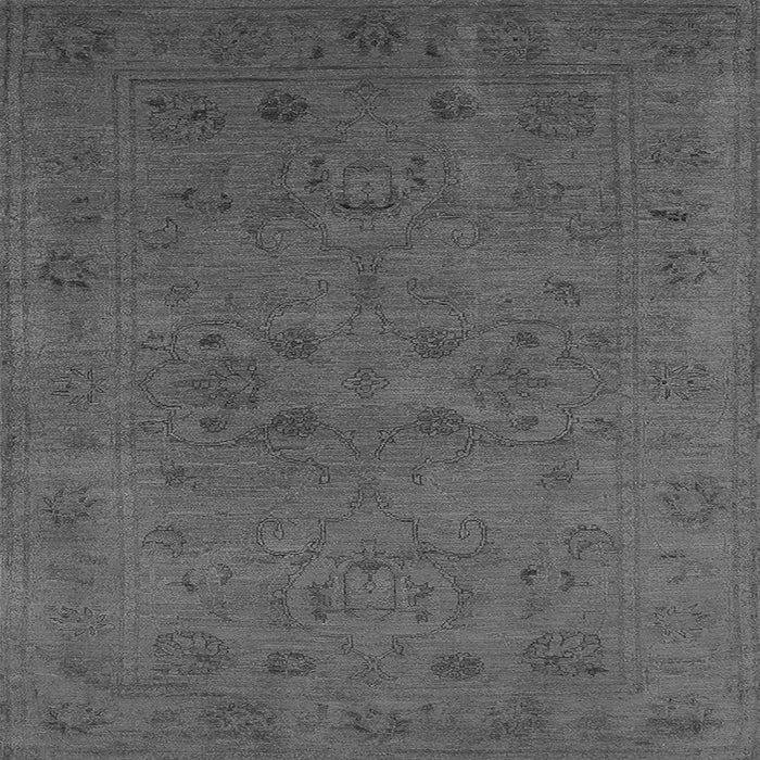 Square Machine Washable Oriental Gray Industrial Rug, wshurb2664gry