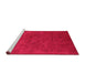 Sideview of Machine Washable Oriental Pink Industrial Rug, wshurb2664pnk