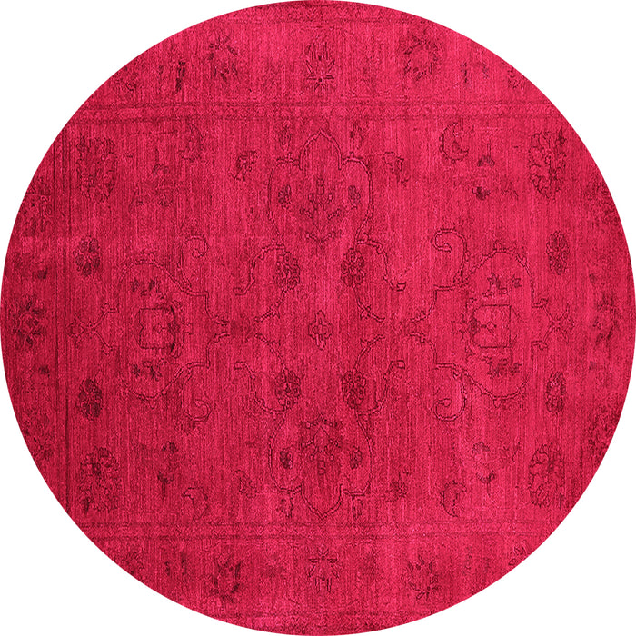 Round Oriental Pink Industrial Rug, urb2664pnk
