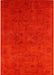 Mid-Century Modern Orange Oriental Rug, urb2664