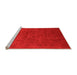 Sideview of Machine Washable Oriental Orange Industrial Area Rugs, wshurb2664org