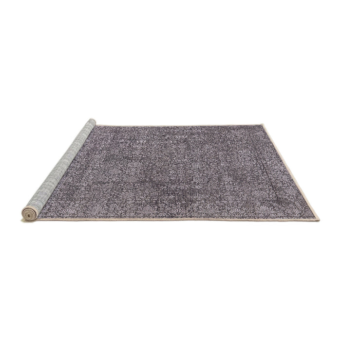Sideview of Machine Washable Industrial Modern Carbon Gray Rug, wshurb2665
