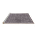 Sideview of Machine Washable Industrial Modern Carbon Gray Rug, wshurb2665