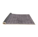 Sideview of Mid-Century Modern Carbon Gray Oriental Rug, urb2665