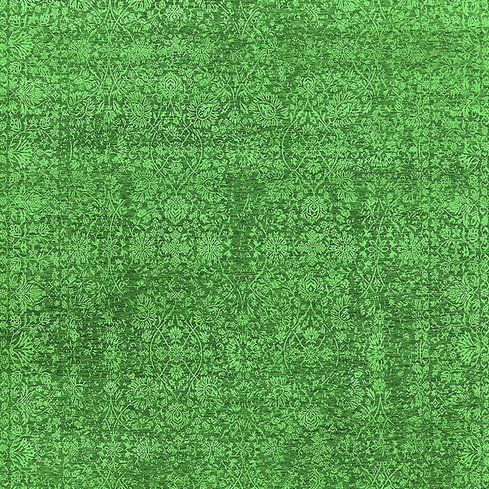 Machine Washable Oriental Green Industrial Area Rugs, wshurb2665grn