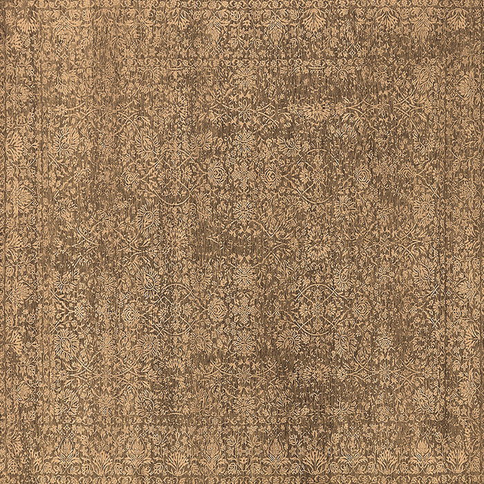 Square Oriental Brown Industrial Rug, urb2665brn