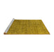 Sideview of Machine Washable Oriental Yellow Industrial Rug, wshurb2665yw