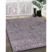 Mid-Century Modern Carbon Gray Oriental Rug, urb2665